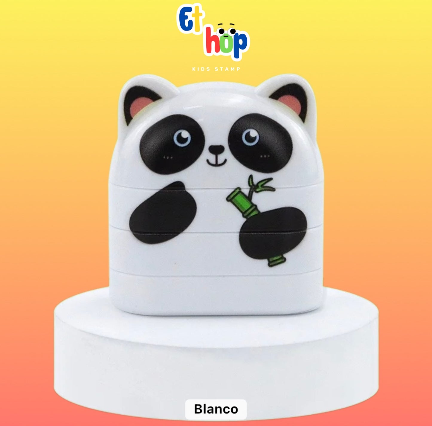 Tampon pour vêtements blanc aour panda - Et hop kids